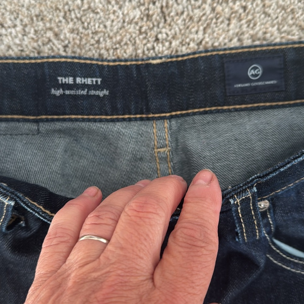Adriano Goldschmied Dark Blue Cropped  Jeans - Picture 5 of 8
